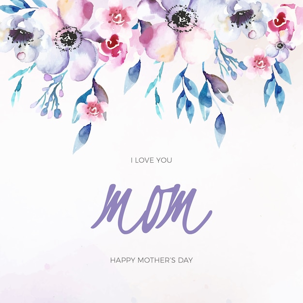 Free Vector floral design mother's day celebration