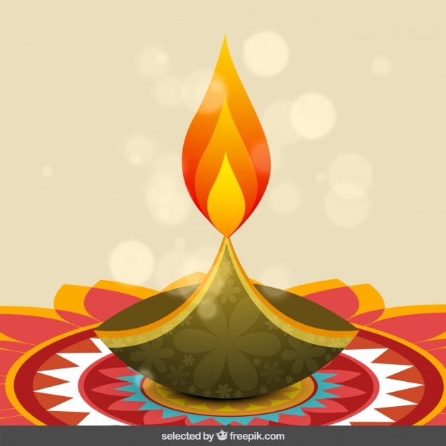 Free Vector floral diwali background