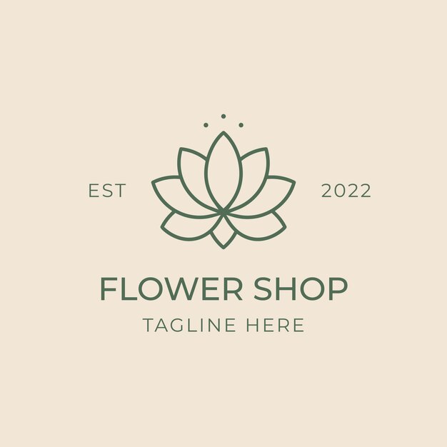 Floral duotone flower shop logo logo