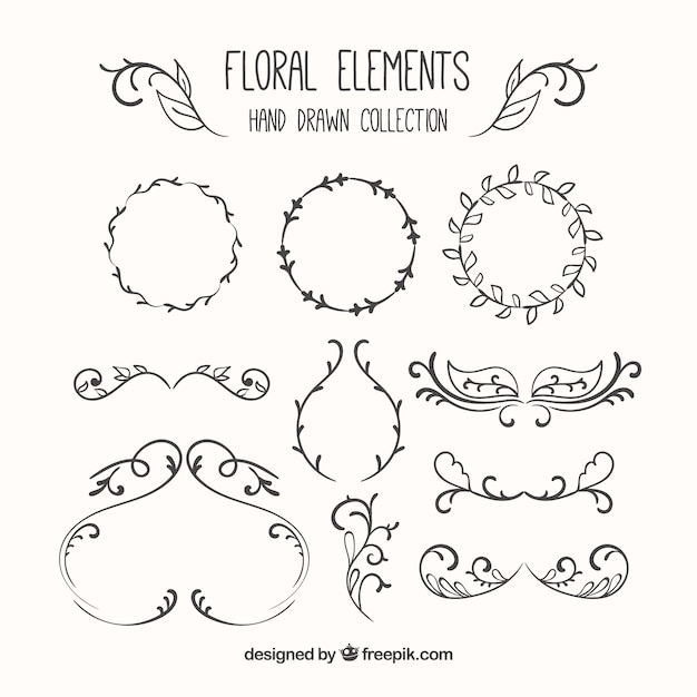 Floral elements and wreath pack