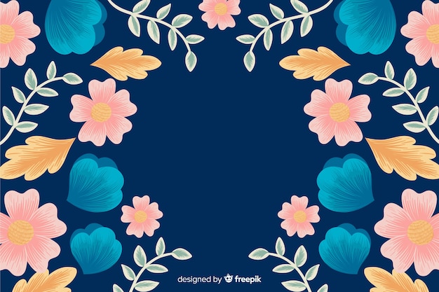 Floral embroidery background