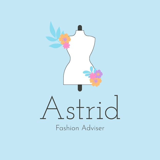 Floral fashion logo template