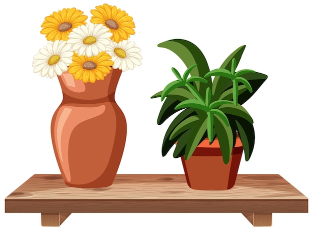 Free Vector floral and foliage indoor display