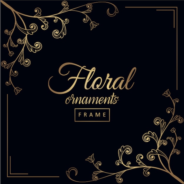 Floral frame background