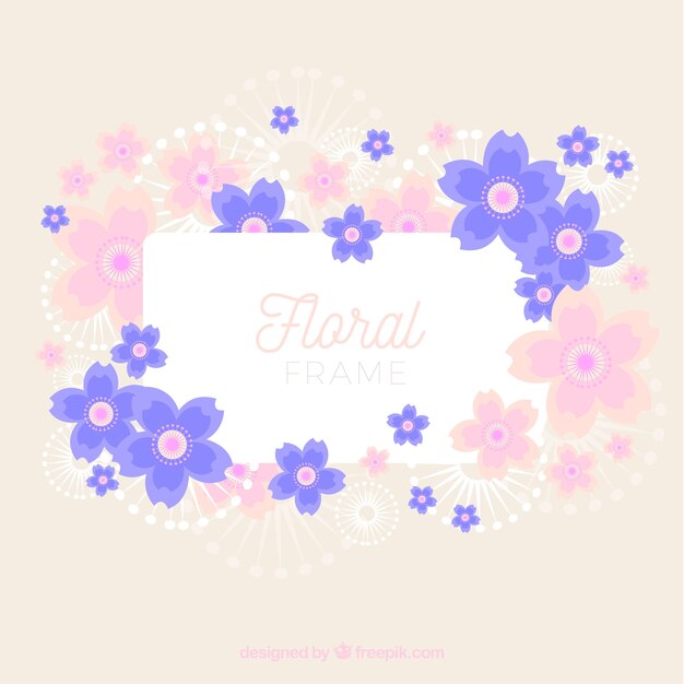 Floral frame background