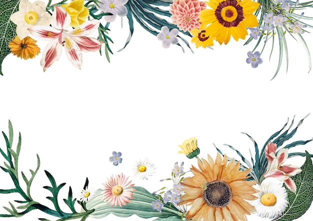 Floral frame background