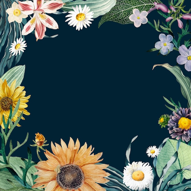 Free Vector floral frame background