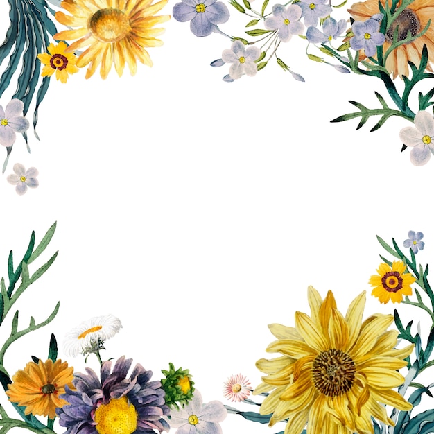 Free Vector floral frame background