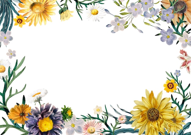 Free vector floral frame background