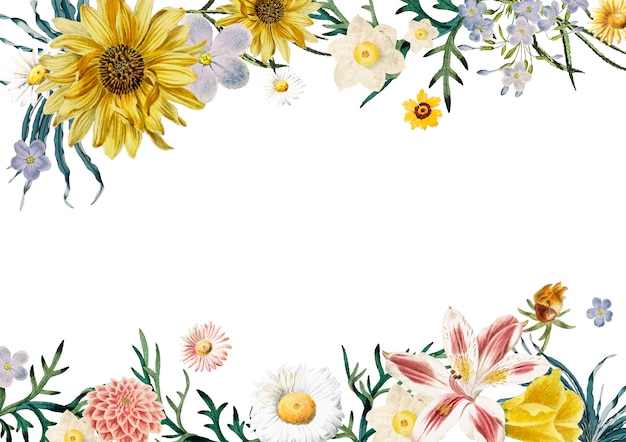 Floral frame background