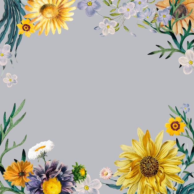 Floral frame background