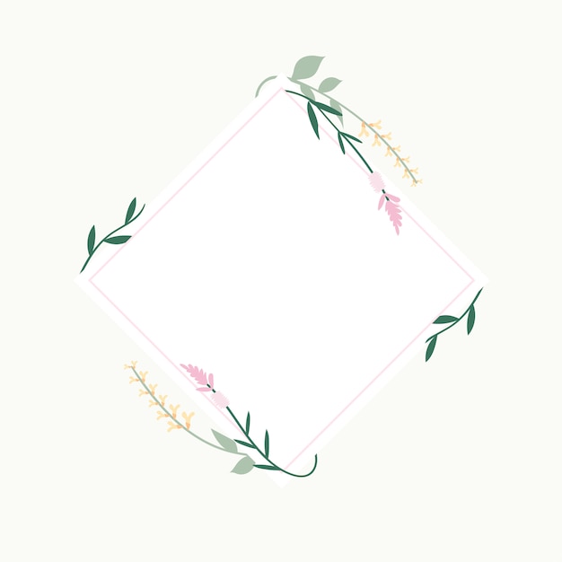 Free Vector floral frame badge