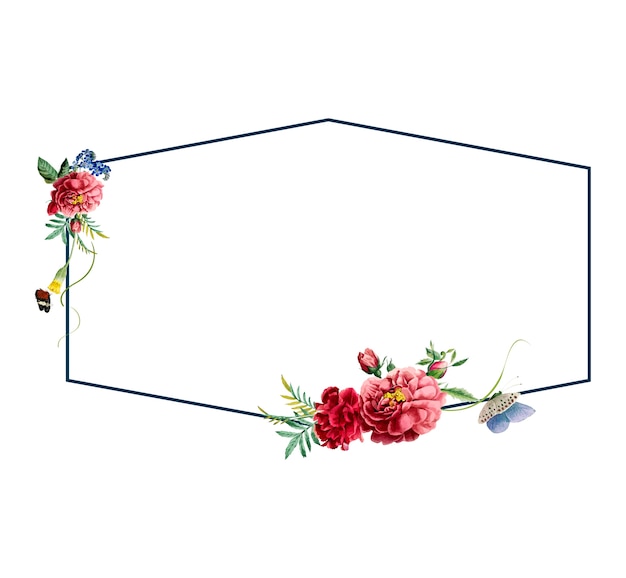 Free Vector floral frame card design illustration