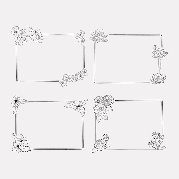 Floral frame collection