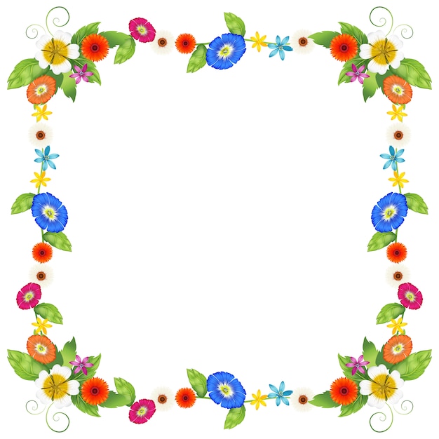 Free vector floral frame design