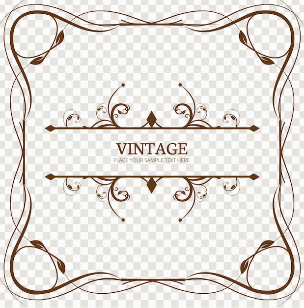 Free Vector floral frame in vintage style