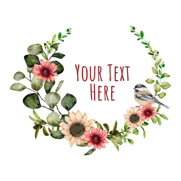 Free vector floral frame wreath