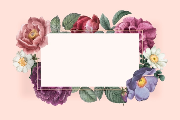 Floral framed card