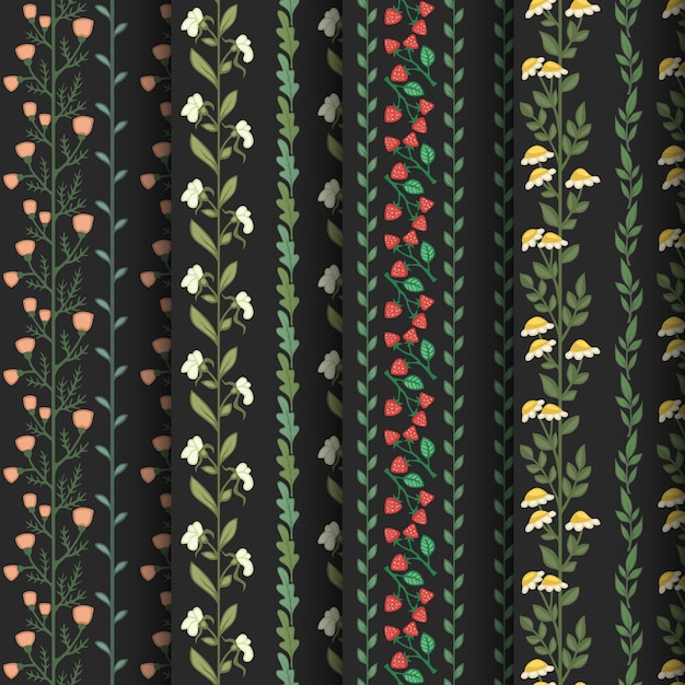 Free vector floral garland pattern