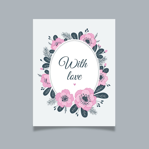 Free Vector floral greeting card template