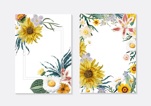 Floral greeting cards