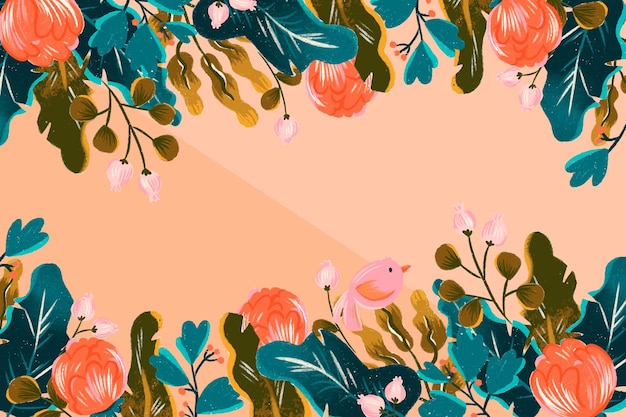 Floral  hand drawn background