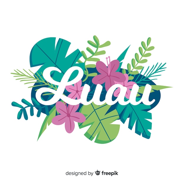 Floral hawaiian luau background