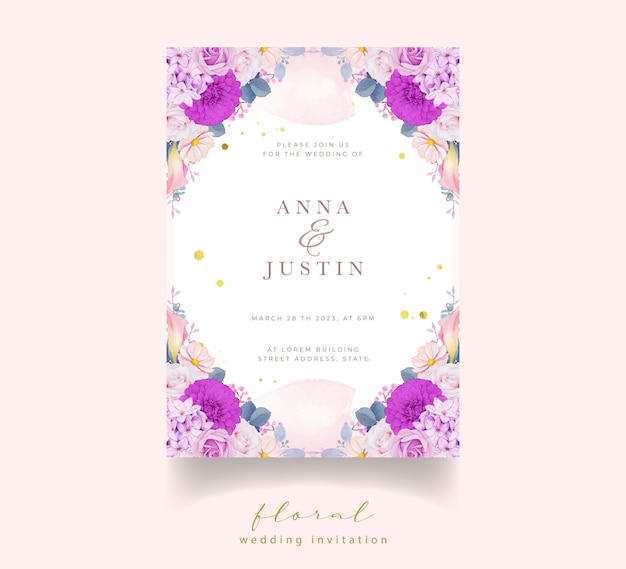 floral invitation card