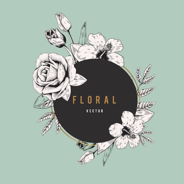 Floral logo banner