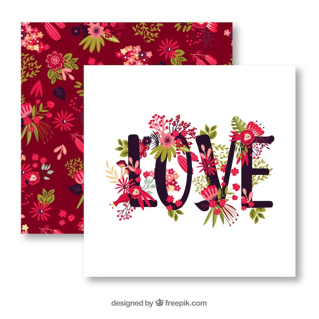 Floral love card