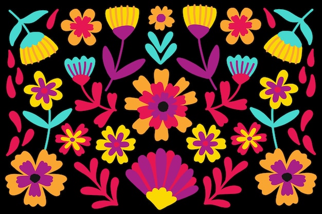 Floral mexican background