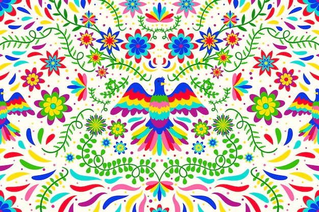 Floral mexican wallpaper