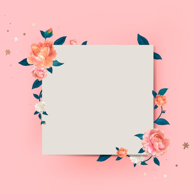 Floral mockup frame illustration