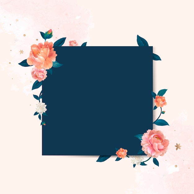 Floral mockup frame illustration