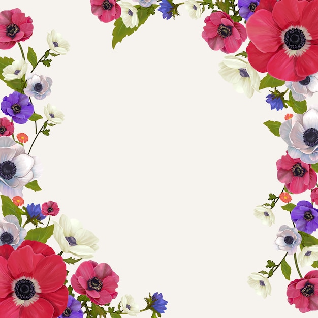 Floral mockup frame illustration