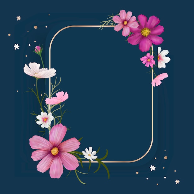 Floral mockup frame illustration