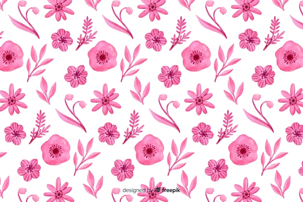 Floral monochromatic watercolor background