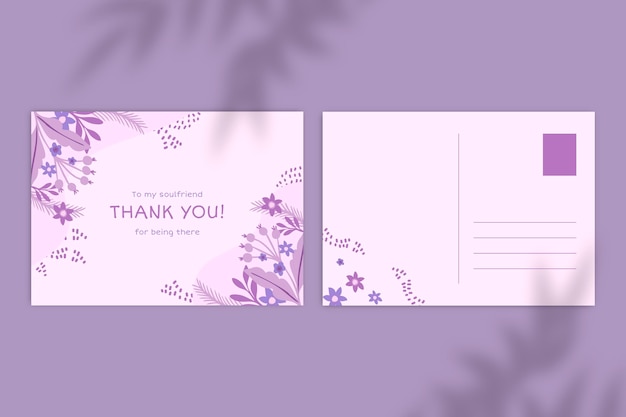 Floral monocolor greeting cards