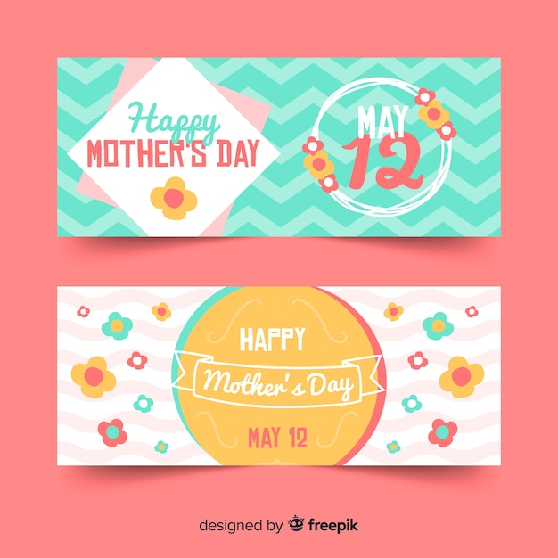 Floral mother's day banner