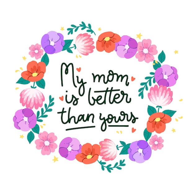 Free Vector floral mother's day concept