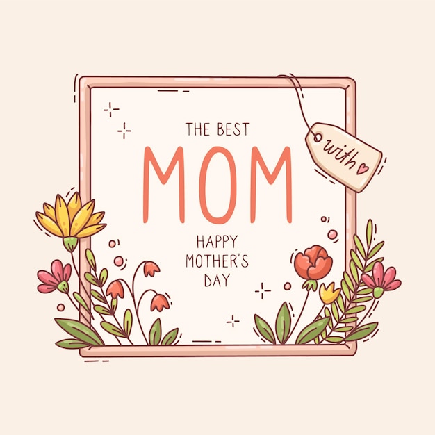 Floral mother's day illustration