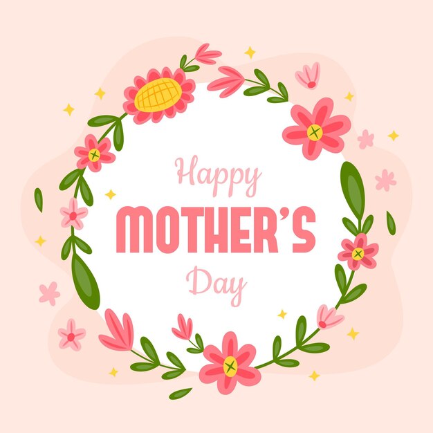 Floral mother's day illustration