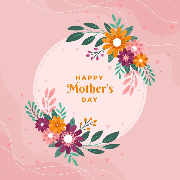 Floral mother's day illustration