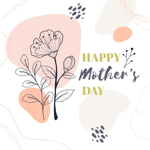 Free Vector floral mother's day illustration