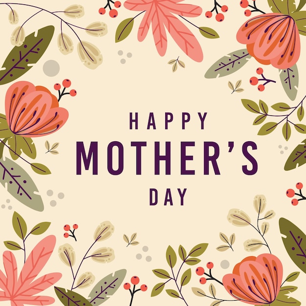 Free Vector floral mother's day illustration