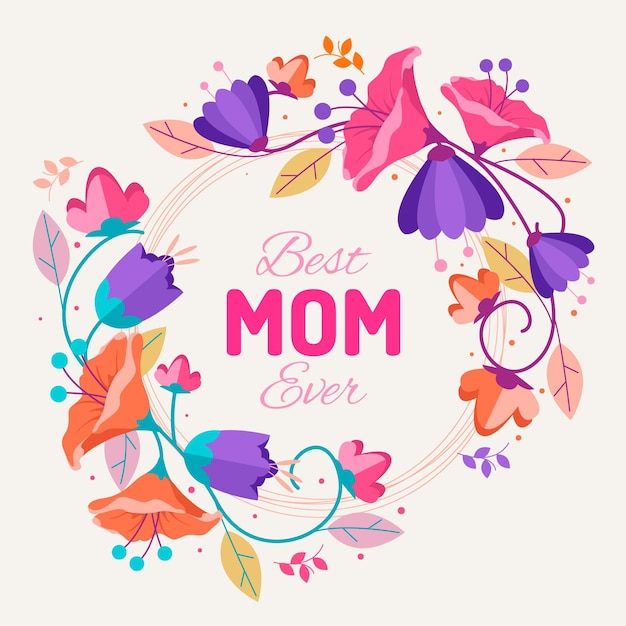 Floral mother's day illustration