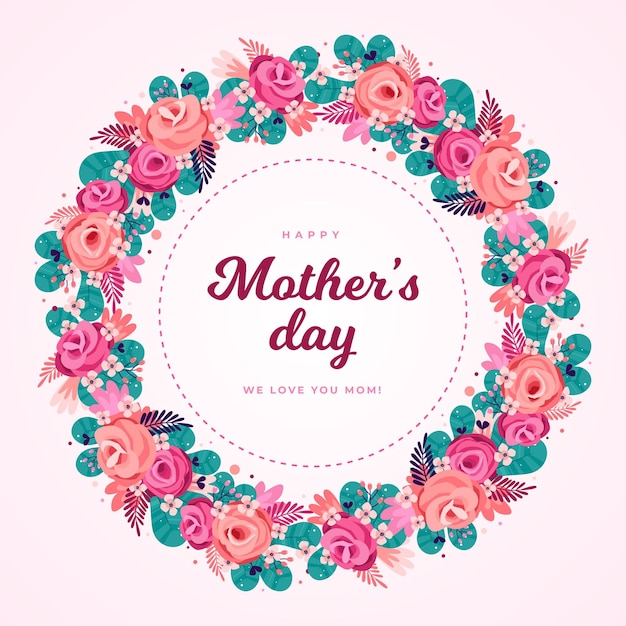 Floral mother's day illustration