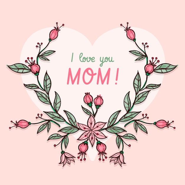 Free Vector floral mother's day illustration