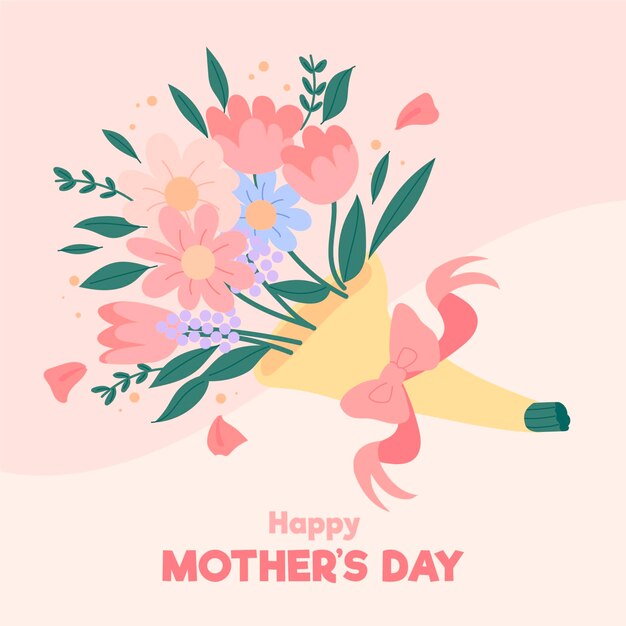 Floral mother's day illustration