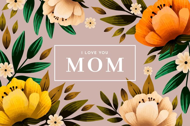 Floral mother's day illustration